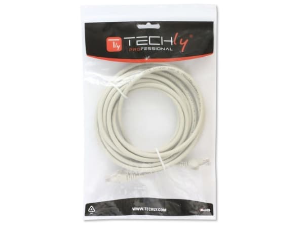 Techly ICOC U6-6U-020-WHT, 2 m, Cat6, U/UTP (UTP), RJ-45, RJ-45, Hvit