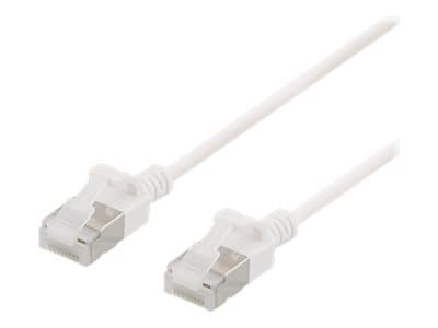 DELTACO - Patch-kabel - RJ-45 (hane) till RJ-45 (hane) - 3 m - U/FTP - CAT 6a - halogenfri, formpressad, hakfri - vit