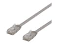 Miniatyrbild 2 av 4: DELTACO - Patch-kabel - RJ-45 (hane) till RJ-45 (hane) - 3 m - UTP - CAT 6 - platt - grå