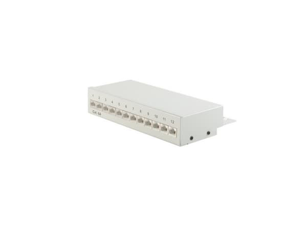 S-Conn 75077, RJ-45, Cat6a, Grå, Metall, 212 mm, 45 mm Grå