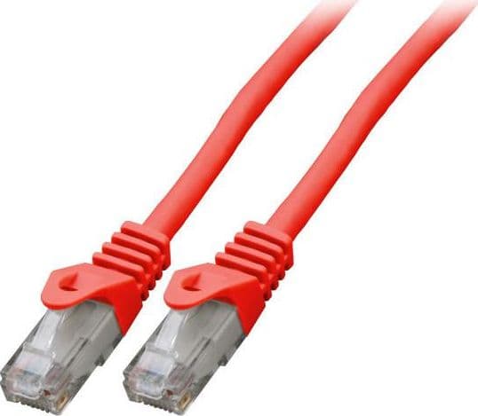 EFB Elektronik K8104RT.0,5, 0,5 m, Cat6, U/UTP (UTP), RJ-45, RJ-45, Rød