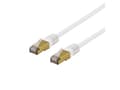 Miniatyrbilde 1 av 4: DELTACO - Koblingskabel - RJ-45 (hann) til RJ-45 (hann) - 1 m - SFTP - CAT 6a - halogenfri, formstøpt - hvit