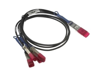 Dell 100GbE Passive Direct Attach Breakout Cable - Direktkopplingskabel - QSFP28 till SFP28 - 2 m - för Networking S6100-ON; PowerEdge C6420; Network