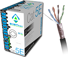 ALANTEC - Bulkkabel - 305 m - F/UTP (folieöverdraget oskärmat tvinnat par) - CAT 5e - utomhus, fast - svart