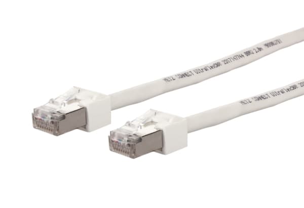 METZ CONNECT Ultraflex500 - Koblingskabel - RJ-45 (hann) til RJ-45 (hann) - 15 m - SFTP - CAT 6 - med støvel, halogenfri - hvit