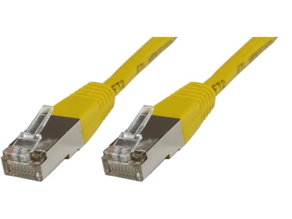 MicroConnect - Nettverkskabel - RJ-45 (hann) til RJ-45 (hann) - 25 cm - foliebelagt uskjermet tvinnet kabelpar (F/UTP) - CAT 6 - halogenfri - gul