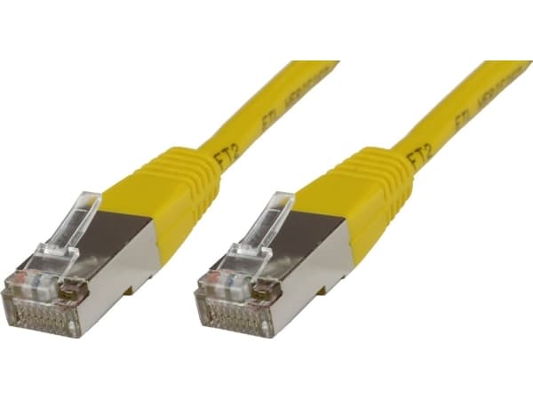 MicroConnect - Nettverkskabel - RJ-45 (hann) til RJ-45 (hann) - 25 cm - foliebelagt uskjermet tvinnet kabelpar (F/UTP) - CAT 6 - halogenfri - gul