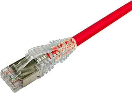 NETCONNECT Patchkabel cat 6A S/FTP PiMF, längd: 1,75 m färg: röd med LSZH-mantel