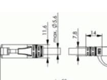 Telegärtner Cat.5e - Wiring 1:1 - U/UTP (PVC) MP8 100-3,0 green, 3 m