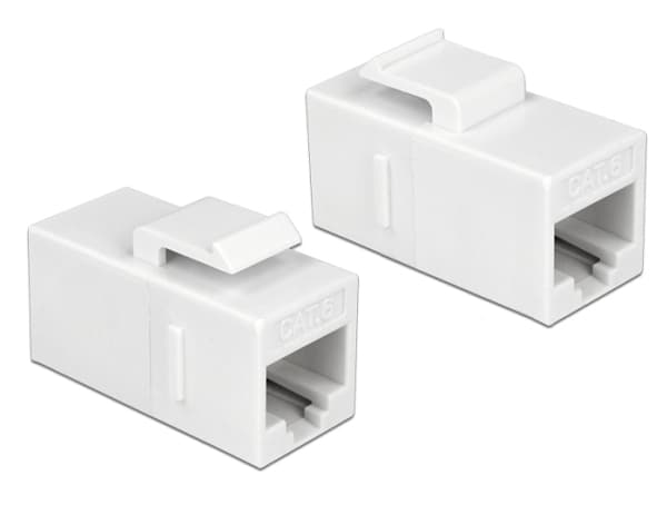 Delock Keystone module - Modulinnlegg (kopling) - CAT 6 - UTP - RJ-45 - hvit