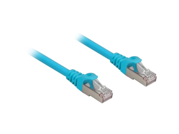 Sharkoon - Koblingskabel - RJ-45 (hann) til RJ-45 (hann) - 1.5 m - CAT 6a - blå