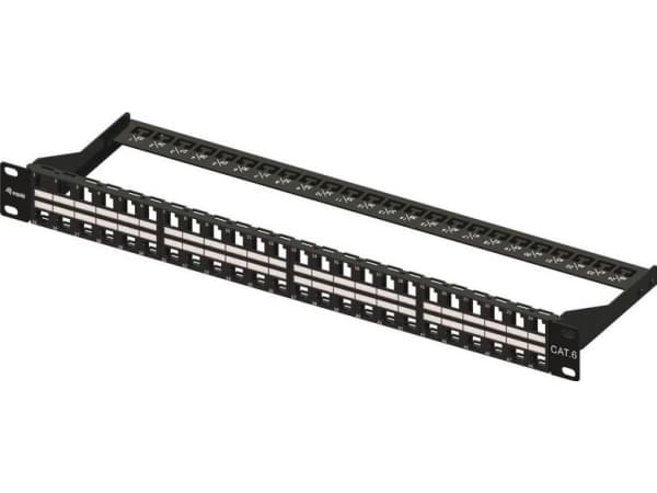 Equip 769248, Cat6, Sort, Rackmontering, 1U, 44 mm, 483 mm