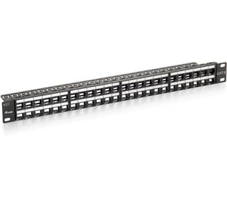 Equip 769248, Cat6, Sort, Rackmontering, 1U, 44 mm, 483 mm Sort