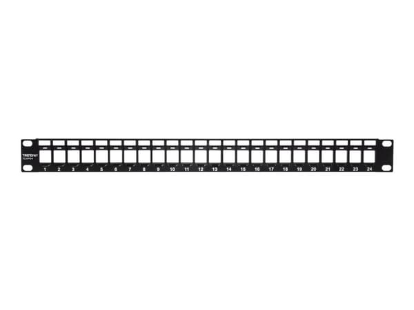 TRENDnet TC-KP24 - Pluggbord (blankt) - rackmonterbar - 1U - 19" - 24 porter