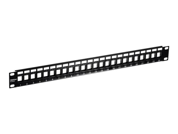 TRENDnet TC-KP24 - Pluggbord (blankt) - rackmonterbar - 1U - 19" - 24 porter