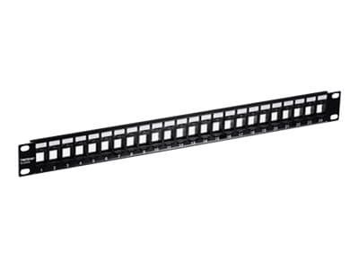 TRENDnet TC-KP24 - Pluggbord (blankt) - rackmonterbar - 1U - 19" - 24 porter Sort