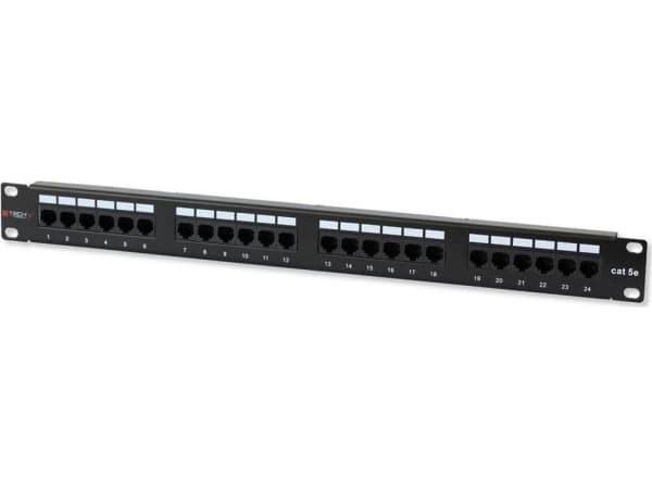 Techly 24 x RJ45 Cat.5E, IEEE 802.3, IEEE 802.3ab, IEEE 802.3u, 10/100/1000Base-T(X), Snabb Ethernet, Gigabit Ethernet, 1000 Mbit/s, RJ-45, Guld