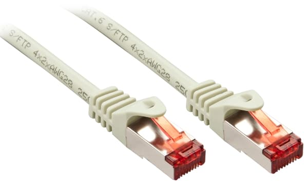 Lindy Cat.6 S/FTP 1m, 1 m, Cat6, S/FTP (S-STP), RJ-45, RJ-45, Grå