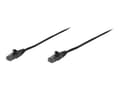 Miniatyrbilde 2 av 5: Intellinet Network Patch Cable, Cat6, 3m, Black, CCA, U/UTP, PVC, RJ45, Gold Plated Contacts, Snagless, Booted, Lifetime Warranty, Polybag - Koblings