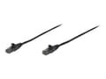 Miniatyrbilde 1 av 5: Intellinet Network Patch Cable, Cat6, 3m, Black, CCA, U/UTP, PVC, RJ45, Gold Plated Contacts, Snagless, Booted, Lifetime Warranty, Polybag - Koblings