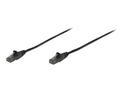 Intellinet Network Patch Cable, Cat6, 3m, Black, CCA, U/UTP, PVC, RJ45, Gold Plated Contacts, Snagless, Booted, Lifetime Warranty, Polybag - Koblings