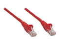 Miniatyrbilde 2 av 5: Intellinet Network Patch Cable, Cat5e, 0.5m, Red, CCA, U/UTP, PVC, RJ45, Gold Plated Contacts, Snagless, Booted, Lifetime Warranty, Polybag - Kobling