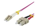 Miniatyrbild 3 av 5: DELTACO LCSC-711 - Nätverkskabel - LC multiläge (hane) till SC-läge (multi-mode) (hane) - 1.5 m - fiberoptisk - 50/125 mikron - OM4 - halogenfri