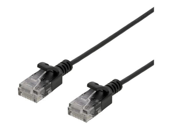 DELTACO - Koblingskabel - RJ-45 (hann) til RJ-45 (hann) - 2 m - UTP - CAT 6 - formstøpt, halogenfri, flertrådet, uten hindringer - svart