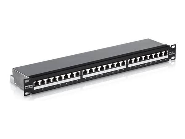 TRENDnet TC-P24C6AS - Koblingspanel - CAT 6a - RJ-45 X 24 - 1U
