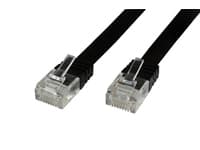 MicroConnect UltraFlat - Nettverkskabel - RJ-45 (hann) til RJ-45 (hann) - 1 m - UTP - CAT 6 - med støvel, flat - svart