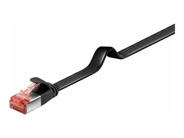MicroConnect UltraFlat - Nettverkskabel - RJ-45 (hann) til RJ-45 (hann) - 1 m - UTP - CAT 6 - med støvel, flat - svart
