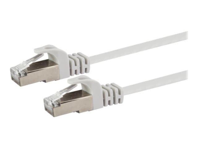 Schwaiger - Nätverkskabel - RJ-45 (hane) till RJ-45 (hane) - 1.5 m - U/FTP - CAT 6 - fast, platt - vit