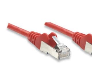 Intellinet Network Patch Cable, Cat6, 10m, Red, CCA, U/UTP, PVC, RJ45, Gold Plated Contacts, Snagless, Booted, Lifetime Warranty, Polybag - Koblingsk