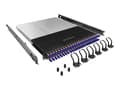 Miniatyrbilde 2 av 5: PATCHBOX PLUS+ SYSTEM OS2 - Kabelstyringssystem med tilbaketrekkbare stikksnorer - 1.7 m - LC x 24 - RAL 9005 - 1U - 19"