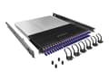 Miniatyrbilde 1 av 5: PATCHBOX PLUS+ SYSTEM OS2 - Kabelstyringssystem med tilbaketrekkbare stikksnorer - 1.7 m - LC x 24 - RAL 9005 - 1U - 19"