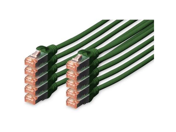 Digitus DK-1644-050-G-10, 5 m, Cat6, S/FTP (S-STP), RJ-45, RJ-45, Grön