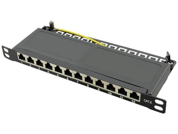 LogiLink NP0069, Gigabit Ethernet, RJ-45, Sort, Metall, 0.5U