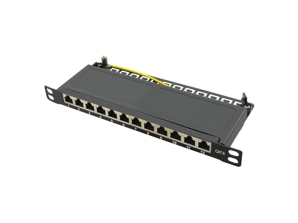 LogiLink NP0069, Gigabit Ethernet, RJ-45, Sort, Metall, 0.5U