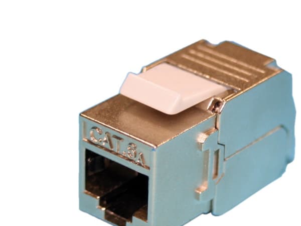 ROLINE Keystone Jack, Cat.6a, RJ-45, shielded, toolless, silver, Silver Silver