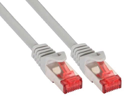 Sharkoon - Patch-kabel - RJ-45 till RJ-45 - 15 m - CAT 6 - grå