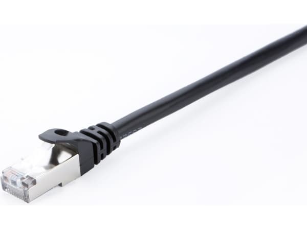 V7 - Nettverkskabel - RJ-45 (hann) til RJ-45 (hann) - 1 m - STP - CAT 6 - svart