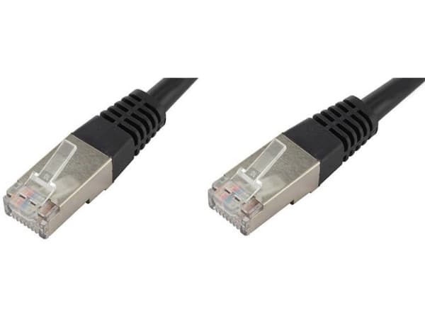 econ connect F6TP1SW, 1 m, Cat6, S/FTP (S-STP), RJ-45, RJ-45, Sort