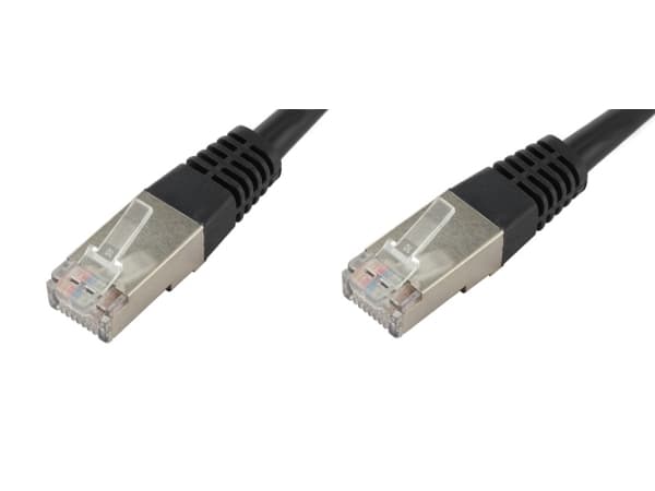 econ connect F6TP1SW, 1 m, Cat6, S/FTP (S-STP), RJ-45, RJ-45, Sort