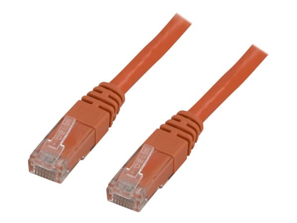 DELTACO TP-607-OR - Koblingskabel - RJ-45 (hann) til RJ-45 (hann) - 75 cm - UTP - CAT 6 - formstøpt - oransje