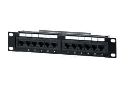 Equip 208015, RJ-45, Guld, Cat5e, Sort, Reolmontering, 1U