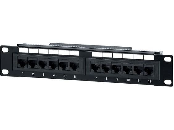 Equip 208015, RJ-45, Guld, Cat5e, Sort, Reolmontering, 1U