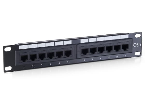 Equip 208015, RJ-45, Guld, Cat5e, Sort, Reolmontering, 1U