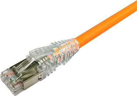 NETCONNECT Patch-kaapeli cat 6A S/FTP PiMF, pituus: 1,0 m väri: oranssi LSZH-vaipalla