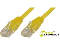 MicroConnect - Verkkokaapeli - RJ-45 (uros) - RJ-45 (uros) - 10 m - UTP - CAT 6 - keltainen