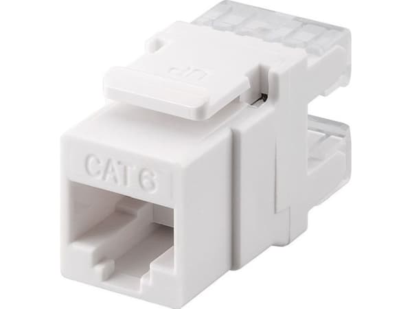 Goobay 95740, Flat, Hvit, RJ-45, IDC, Hunkjønn, Cat6